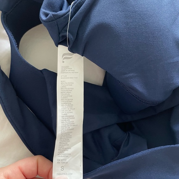 Fabletics | Navy | Cross-Back Sports Bra | Small - Picture 3 of 4